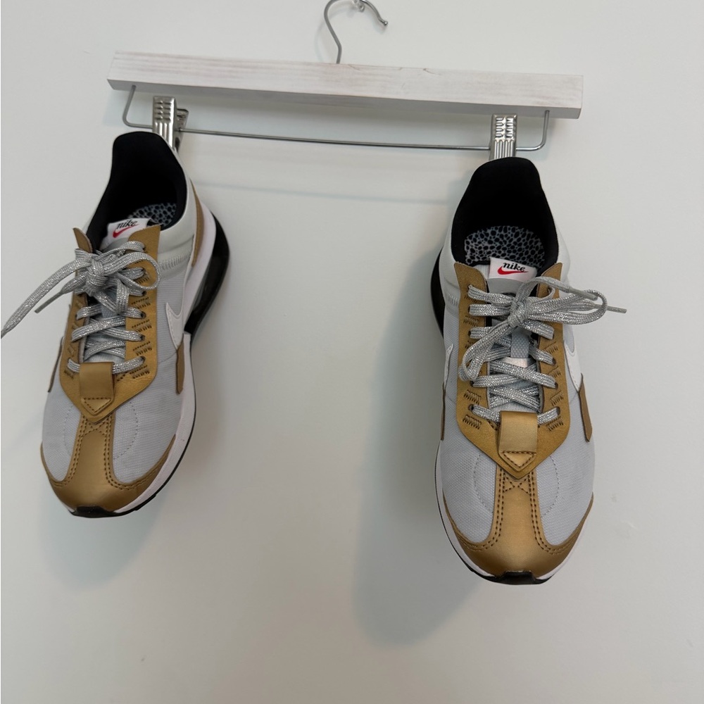 Nike Gold and White Athletic Shoes